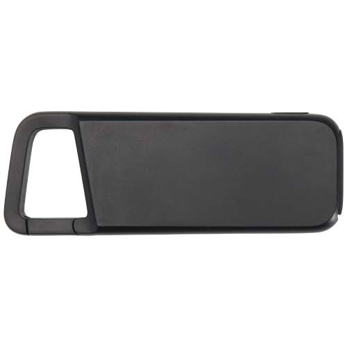 Batería externa de 5000 mAh y 12 W de plástico reciclado resistente al agua con mosquetón 