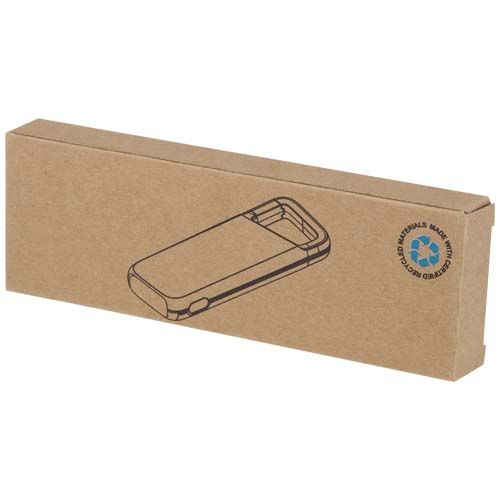 Batería externa de 5000 mAh y 12 W de plástico reciclado resistente al agua con mosquetón 