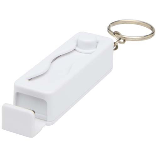 white Soporte para teléfono con juguete de plástico reciclado