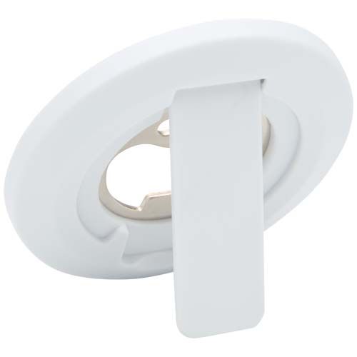 white Soporte para teléfono magnético de plástico reciclado con abrebotellas
