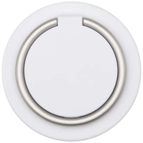 white Soporte para teléfono magnético de plástico reciclado con portaanillos