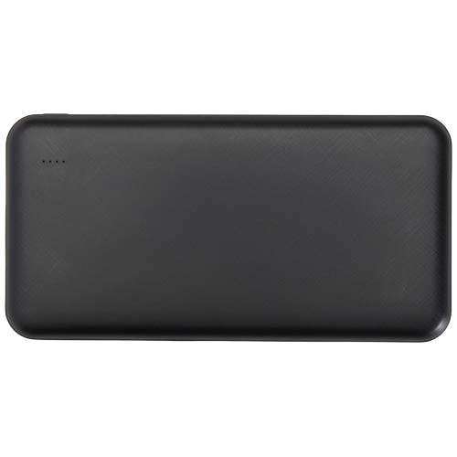 black Batería externa de plástico reciclado de 10 000 mAh y 10 W