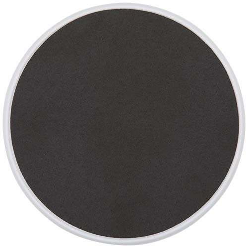 white Soporte para teléfono magnético plegable de plástico reciclado con detalles de bambú