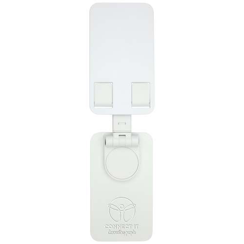 Support de téléphone Alhena pliable en plastique recyclé avec support de bureau en métal - 2