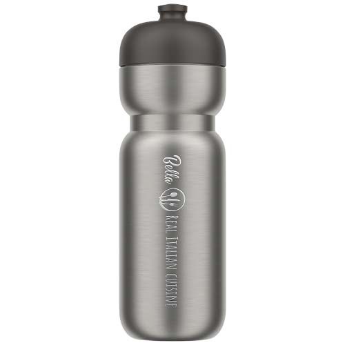 black Bidón deportivo de 800 ml de acero inoxidable