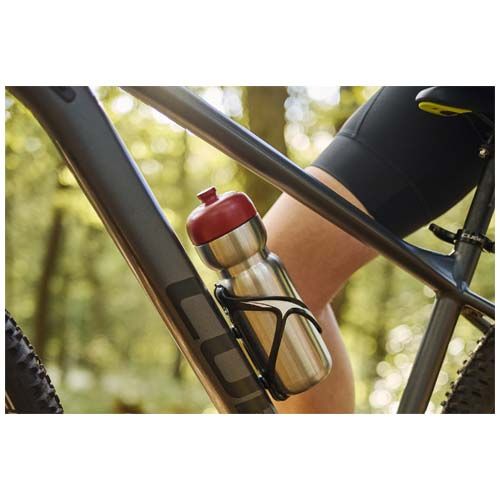 black Bidón deportivo de 800 ml de acero inoxidable