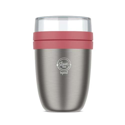 pink Fiambrera de 500+200 ml con aislamiento 2.0 Mepal Ellipse
