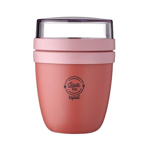 pink Fiambrera de 300+120 ml Mini Mepal Ellipse