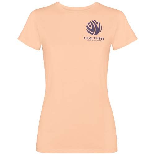 naranja claro Camiseta de manga corta para mujer