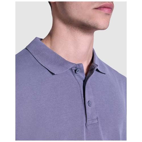 gray Polo unisex de manga corta