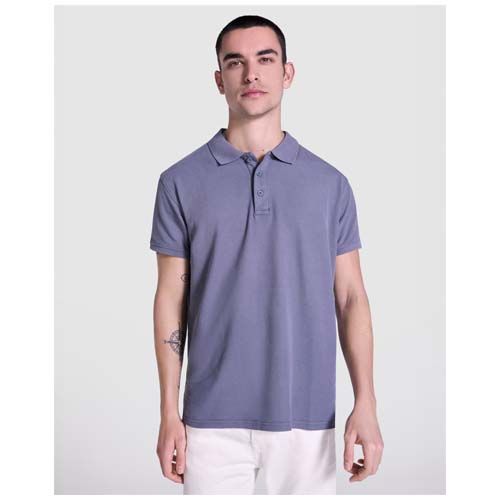 gray Polo unisex de manga corta