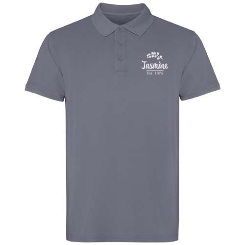 gris oscuro Polo unisex de manga corta