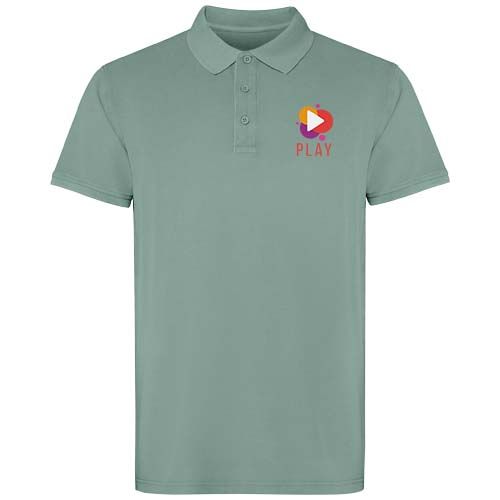 verde oscuro Polo unisex de manga corta