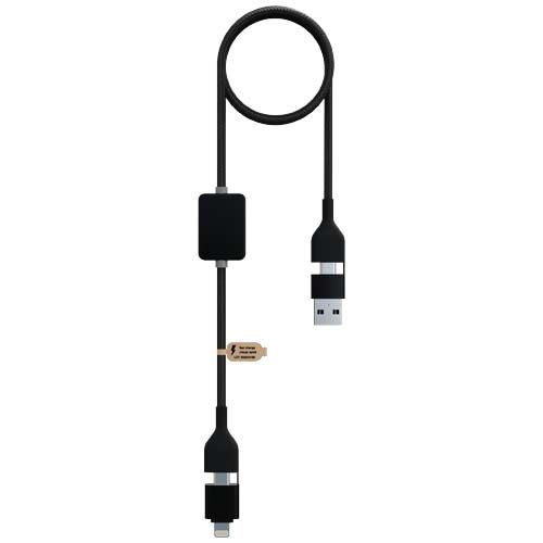black Cable de carga con interruptor de 60 W y logotipo retroiluminado