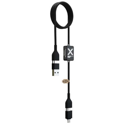 black Cable de carga con interruptor de 60 W y logotipo retroiluminado