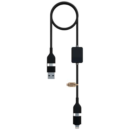 black Cable de carga con interruptor de 60 W y logotipo retroiluminado