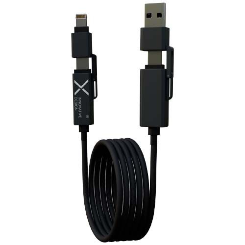 black Cable de carga de silicona magnético de 100 W