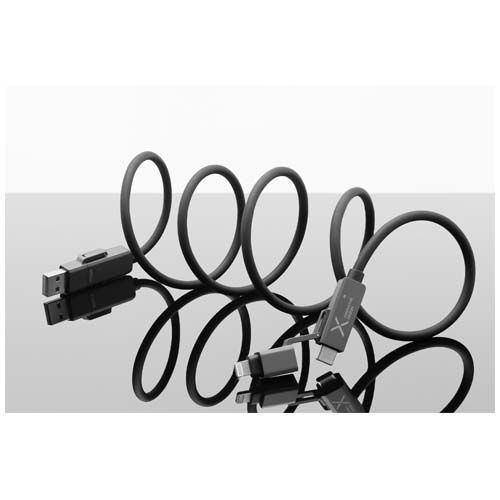black Cable de carga de silicona magnético de 100 W
