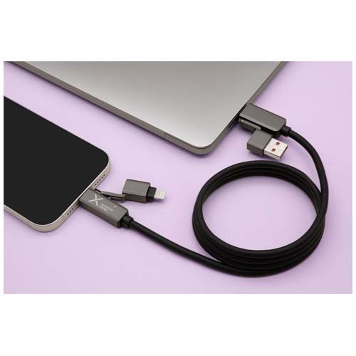 black Cable de carga de silicona magnético de 100 W