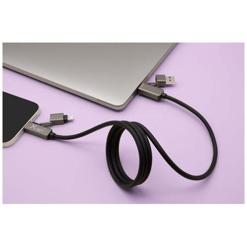 black Cable de carga de silicona magnético de 100 W