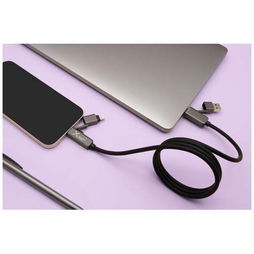 black Cable de carga de silicona magnético de 100 W