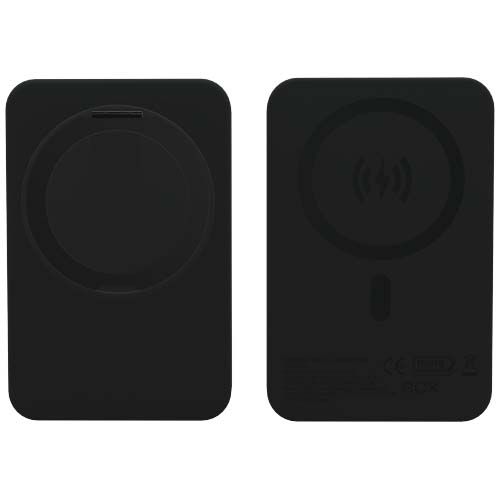 black Batería externa de 5000 mAh con anillo plegable