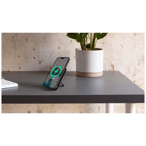 black Batería externa de 5000 mAh con anillo plegable