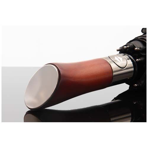 Paraguas plegable de madera con apertura y cierre automáticos 