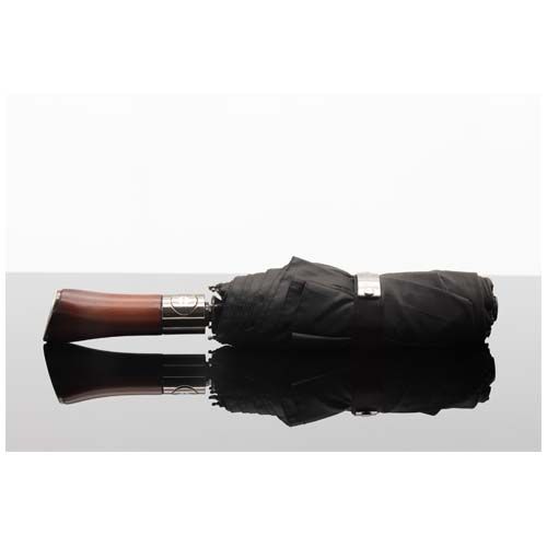 Paraguas plegable de madera con apertura y cierre automáticos 