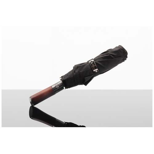 Paraguas plegable de madera con apertura y cierre automáticos 