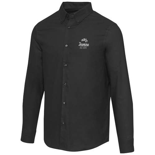 black Camisa oxford para hombre de 165 g/m² Sphene