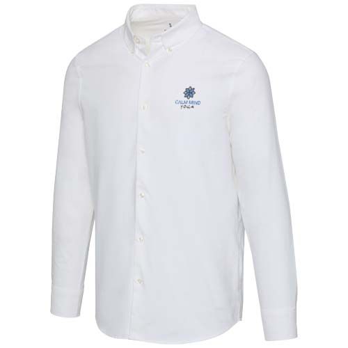 white Camisa oxford para hombre de 165 g/m²