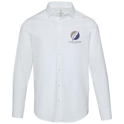 white Camisa de popelina para hombre de 133 g/m²