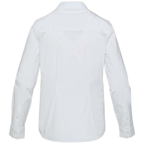 white Camisa de popelina para mujer