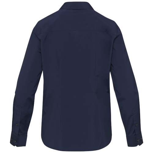 azul marino Camisa de popelina para mujer