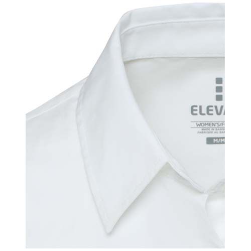 white Camisa de popelina para mujer