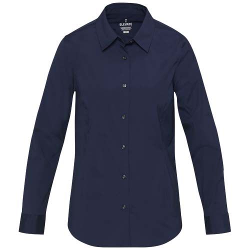 azul marino Camisa de popelina para mujer de 133 g/m²
