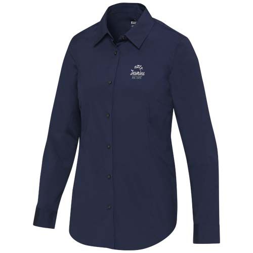 azul marino Camisa de popelina para mujer de 133 g/m²