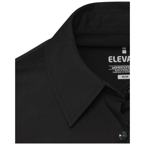 black Camisa de popelina para mujer de 133 g/m²