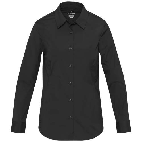 black Camisa de popelina para mujer de 133 g/m²