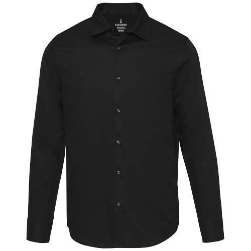 black Camisa de sarga para hombre de 185 g/m² Citrine