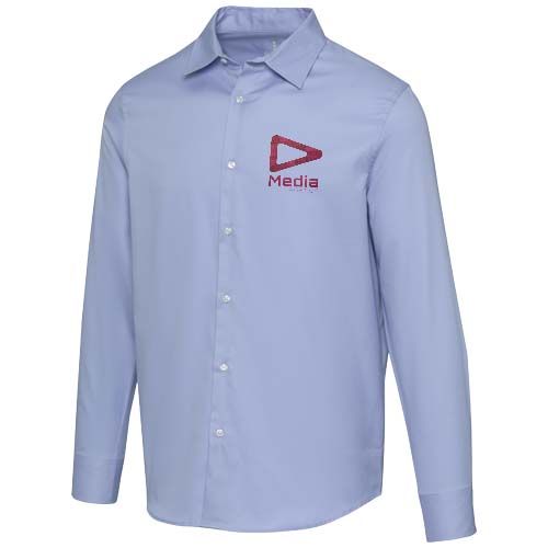 azul claro Camisa de sarga para hombre de 185 g/m²