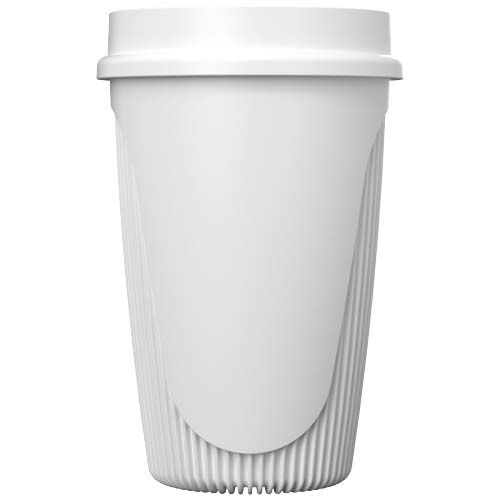 white Vaso de 350 ml con tapa de 360°
