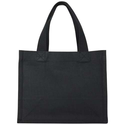 black Bolsa Tote con fuelle mini de algodón reciclado GRS de 220 g/m² de 9 l