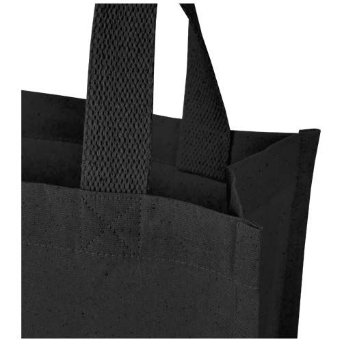 Bolsa Tote con fuelle mini de algodón reciclado GRS de 220 g/m² de 9 l 