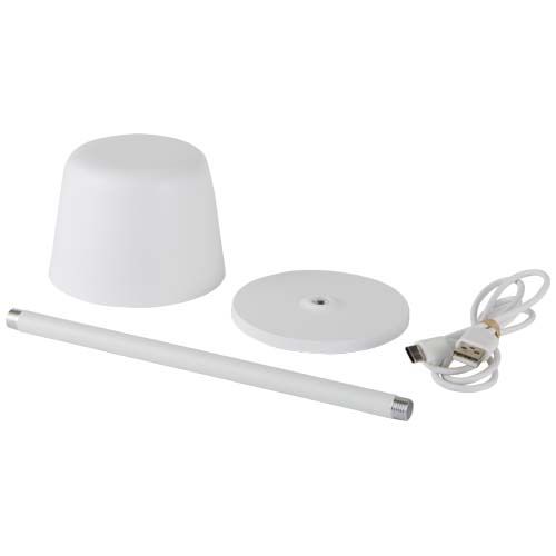 white Lámpara de mesa recargable regulable con 3 modos de luz