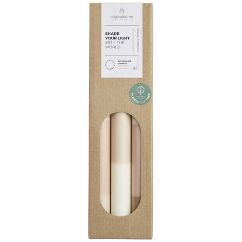 Velas de piedra caliza en capas - set de 3 