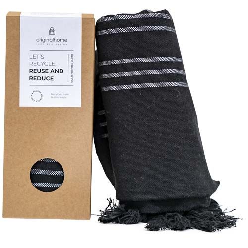 black Tela reciclada - 85 x 175 cm