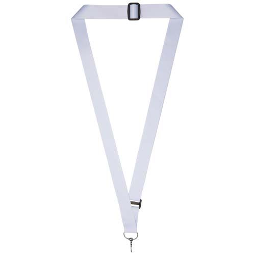 negro/blanco Lanyard ajustable de sublimación