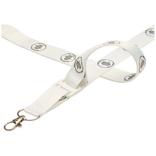 blanco/blanco Lanyard ajustable RPET de sublimación